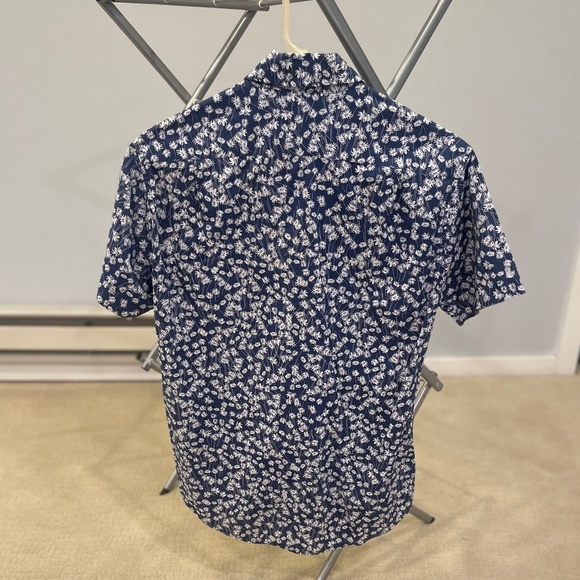 Small Blue Bonobos Floral Short Sleeved Button Up - Picture 2 of 3